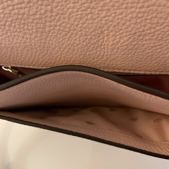 Kate Spade - Medium Flap Shoulder Bag - Pebbled leather - Rose Smoke - Picture 8 of 13